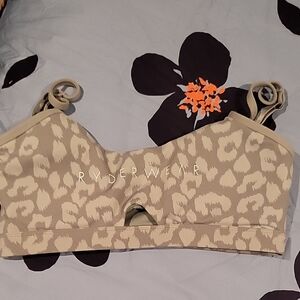 Ryderwear Gray Patterned Sports Bra